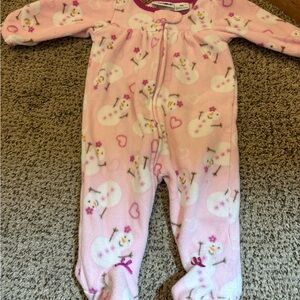 BabiesRUs Pink Snowman Footie